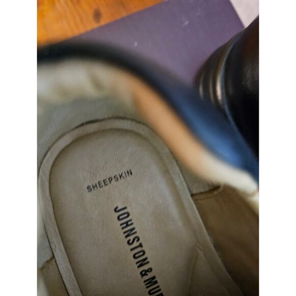 Johnston & Murphy Men's Locklin Woven Venetian LeatherOxfords. Black. Size 9.5 - Picture 11 of 15